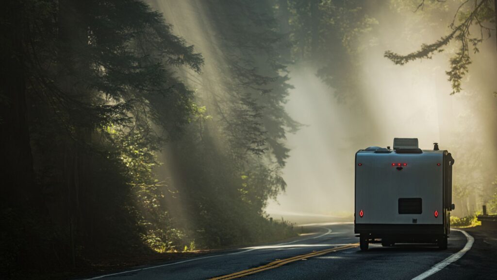 RV on a road trip
