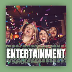 Entertainment title - people celebrate New Year's Eve