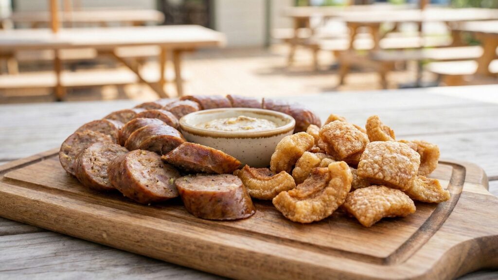 smoked boudin and crispy cracklins